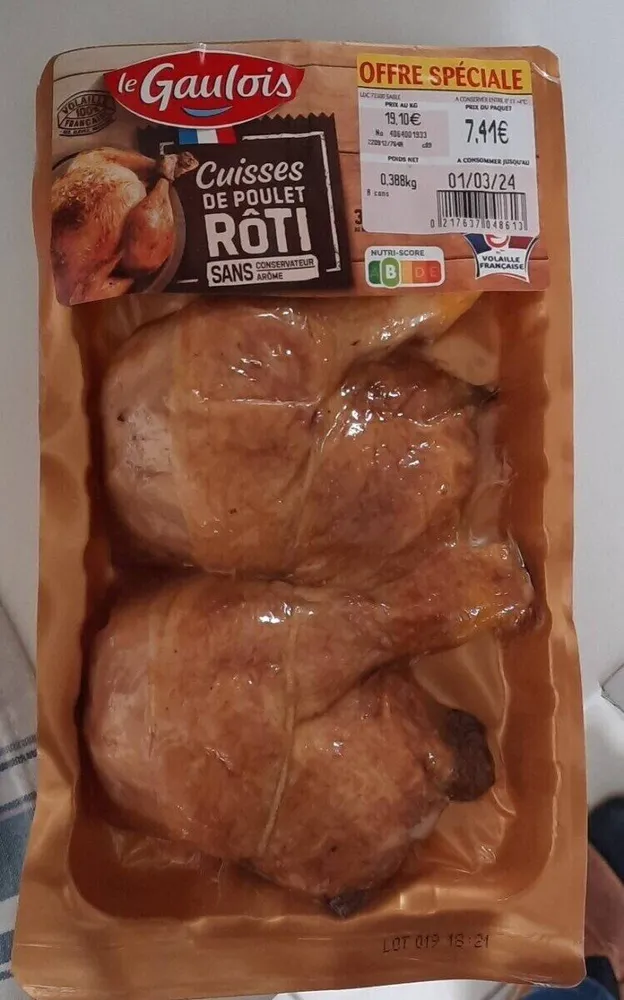 Cuisses de poulet rôti