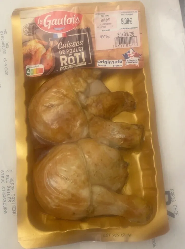 Cuisses de poulet rôti
