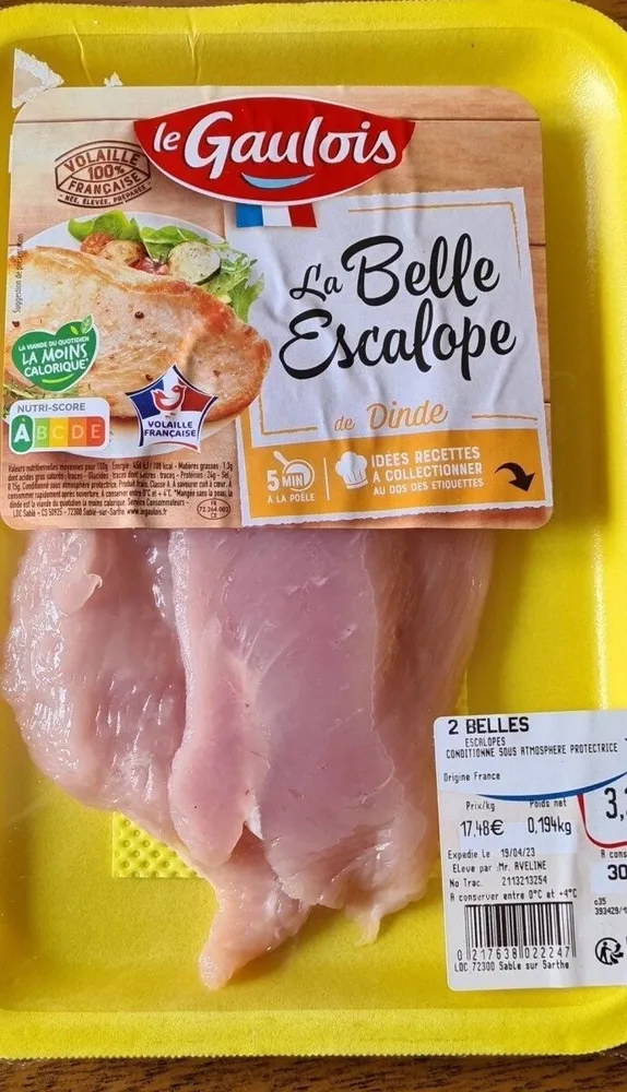 La belle escalope de dinde