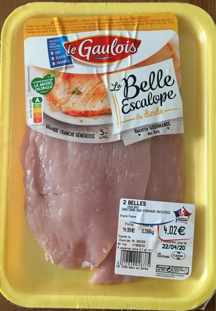 La belle escalope de dinde