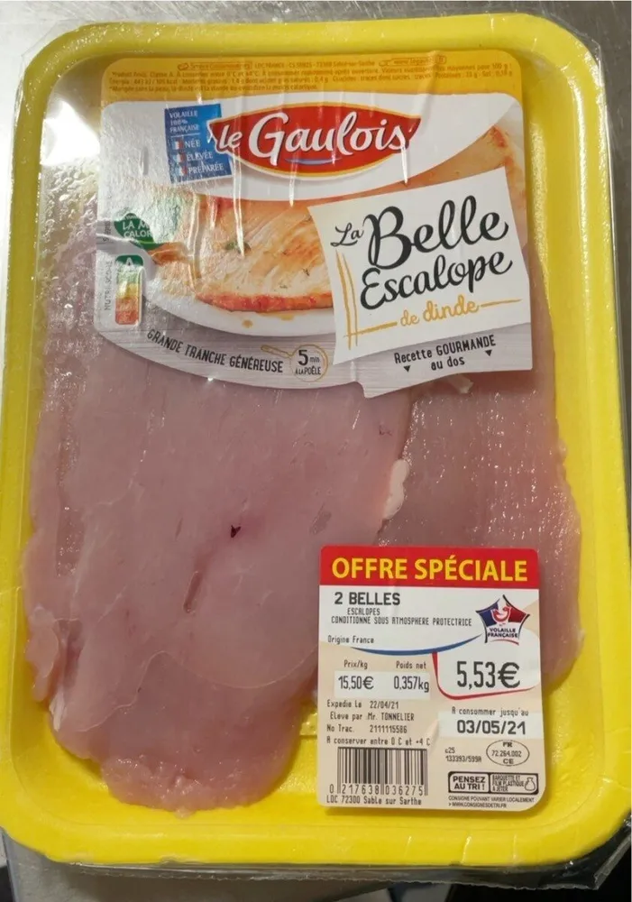 La belle escalope de dinde