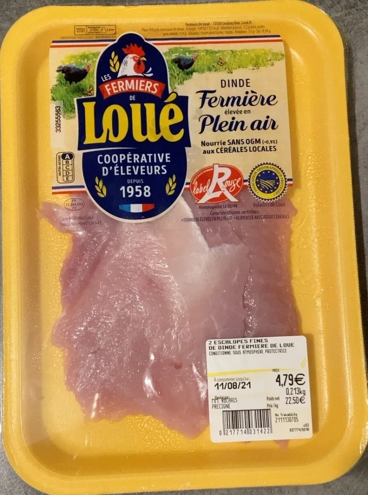 Dinde Fermière élevée en Plein air, Les FERMIERS de Loué