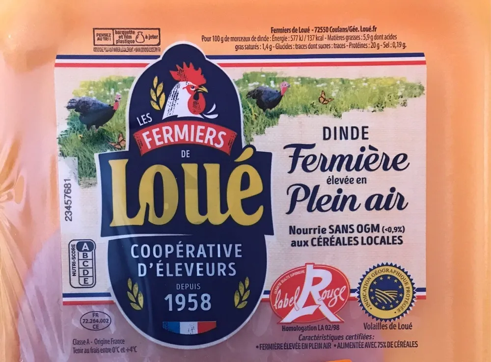Dinde fermière élevée en plein air
