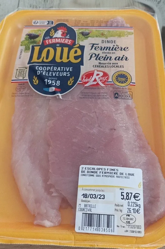 Escalope de dinde fermière Label rouge
