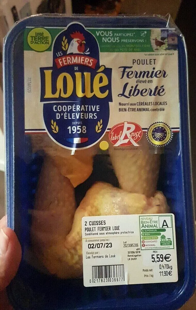 2 Cuisses de poulet fermier