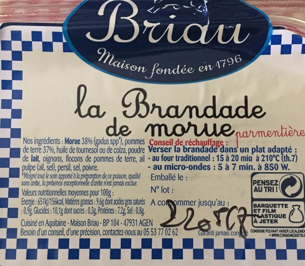 La brandade de morue parmentière