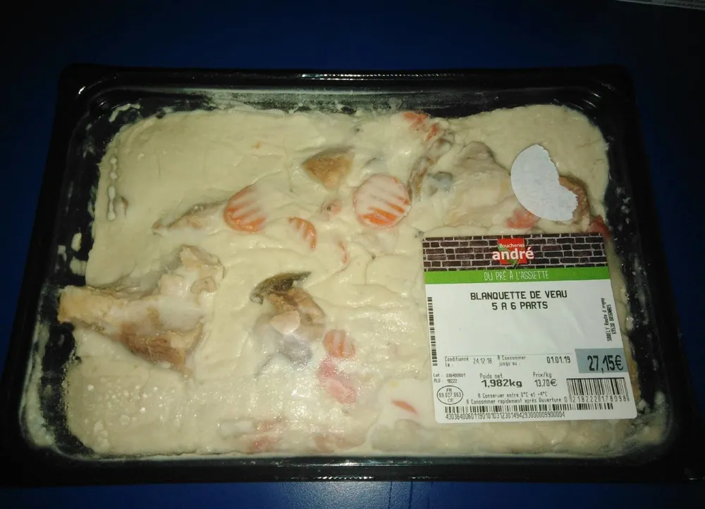 Blanquette de veau 5 a 6 parts