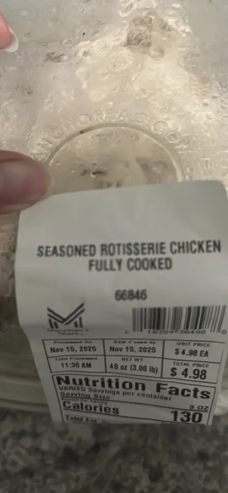 SEASONED ROTISSERIE CHICKEN FULLY COOKED