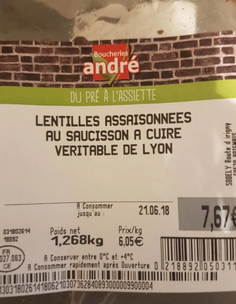 Salade de lentilles