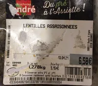 Lentilles assaisonnées