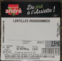 Lentilles assaisonnées