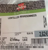 Lentilles assaisonnees