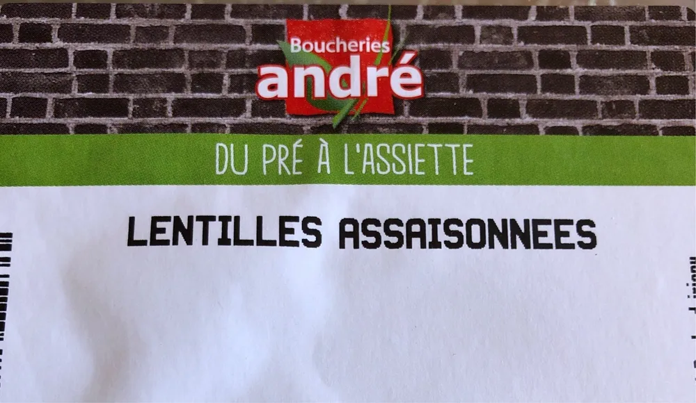 Lentilles assaisonnées