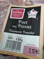 Pavé au poivre finement tranché