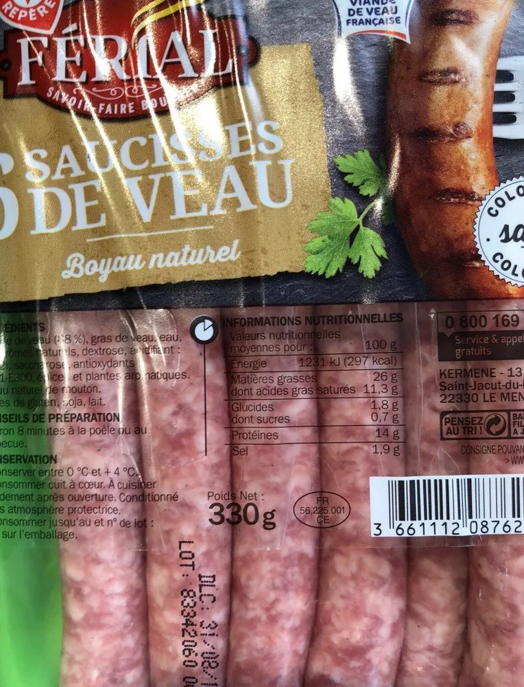 Saucisses de veau