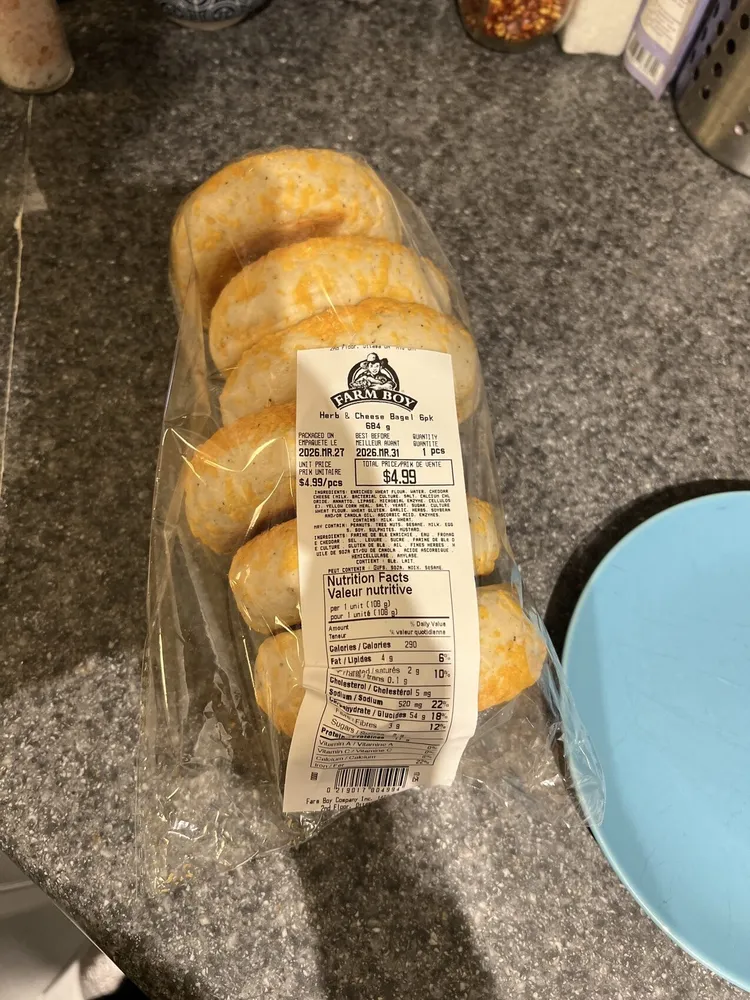 Farm Boy Herb And Cheese Bagel
