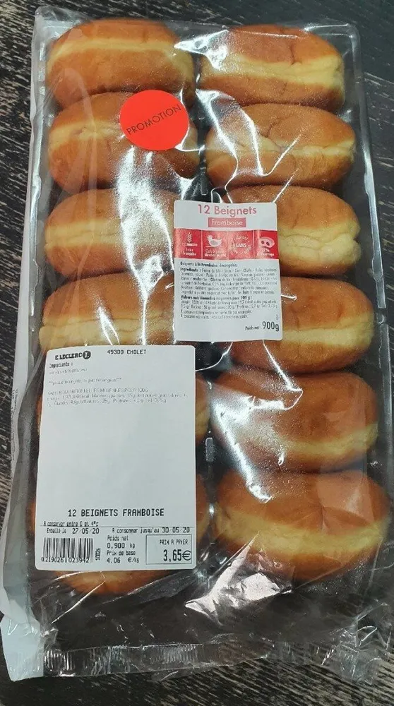 12 beignets framboise 900gr