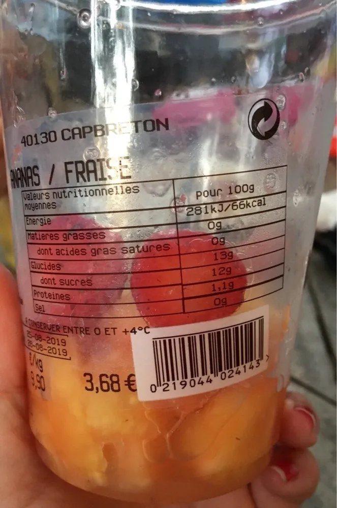 Ananas / fraise