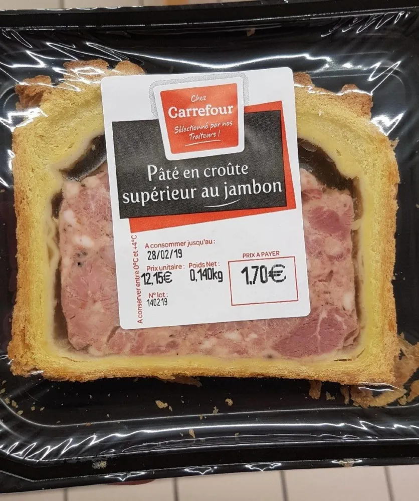 pâté en croûte supérieur au jambon