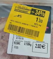 Tranche pâte en croûte supérieure au jambon