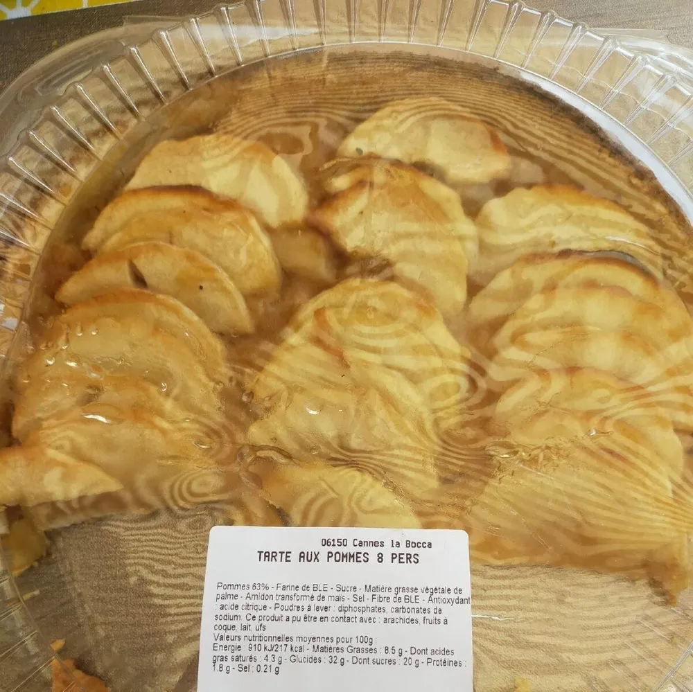 Tarte aux pommes 8 pers