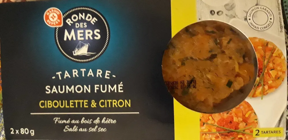 Tartare saumon fumé ciboulette et citron