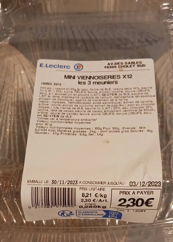 Mini viennoiseries x 12