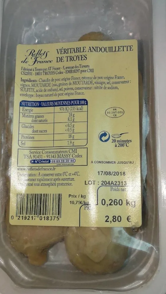 Véritables andouillette de Troyes