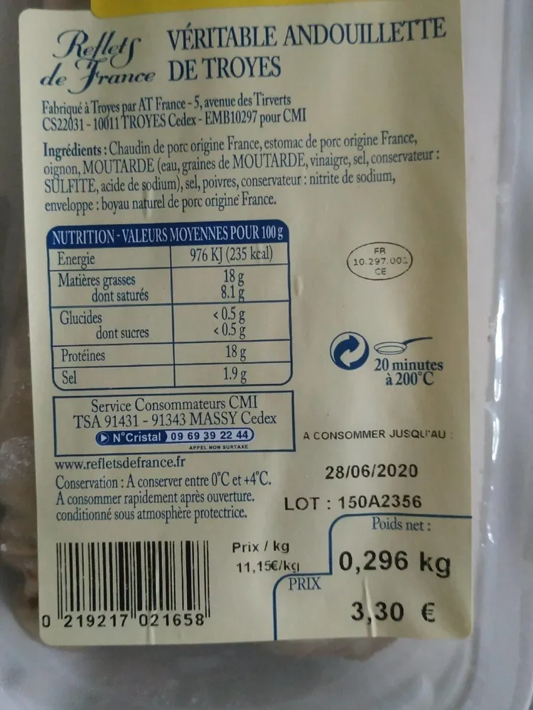 Véritable andouillette de Troyes