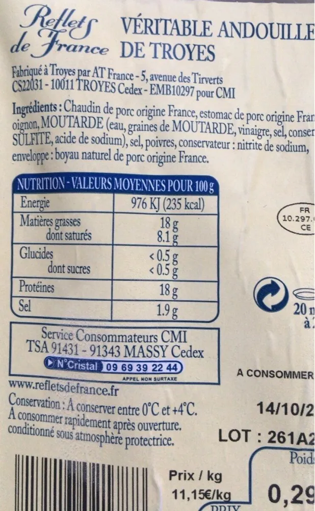 Veritables andouillette de troyes