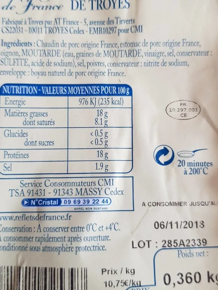 Véritable andouillette de Troyes