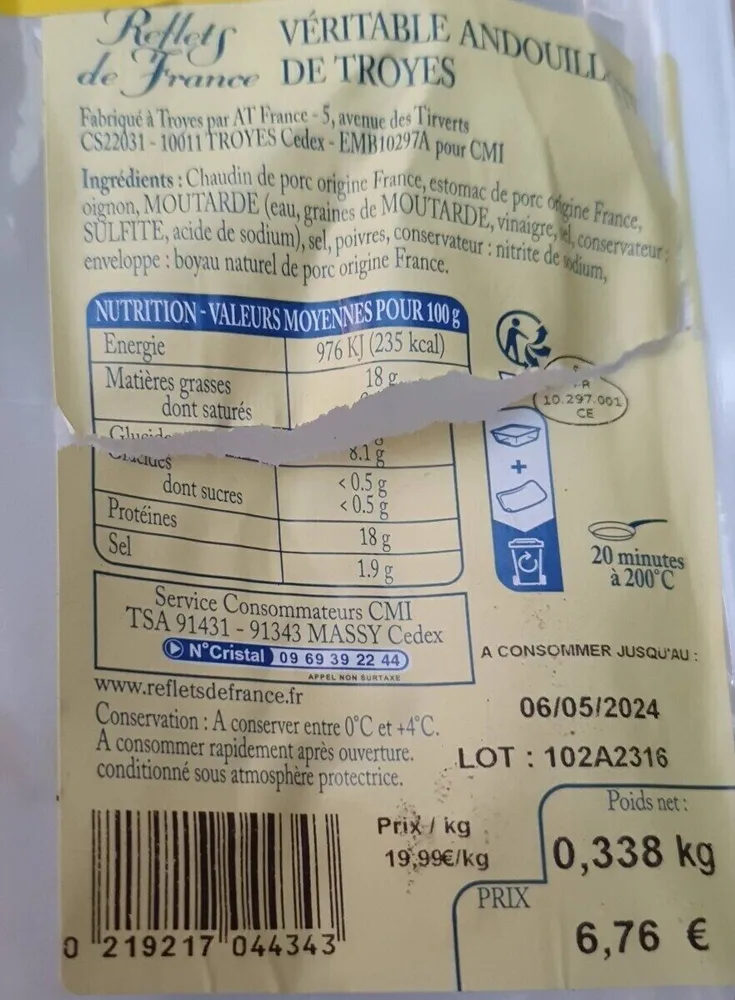 Véritable andouillette de Troyes