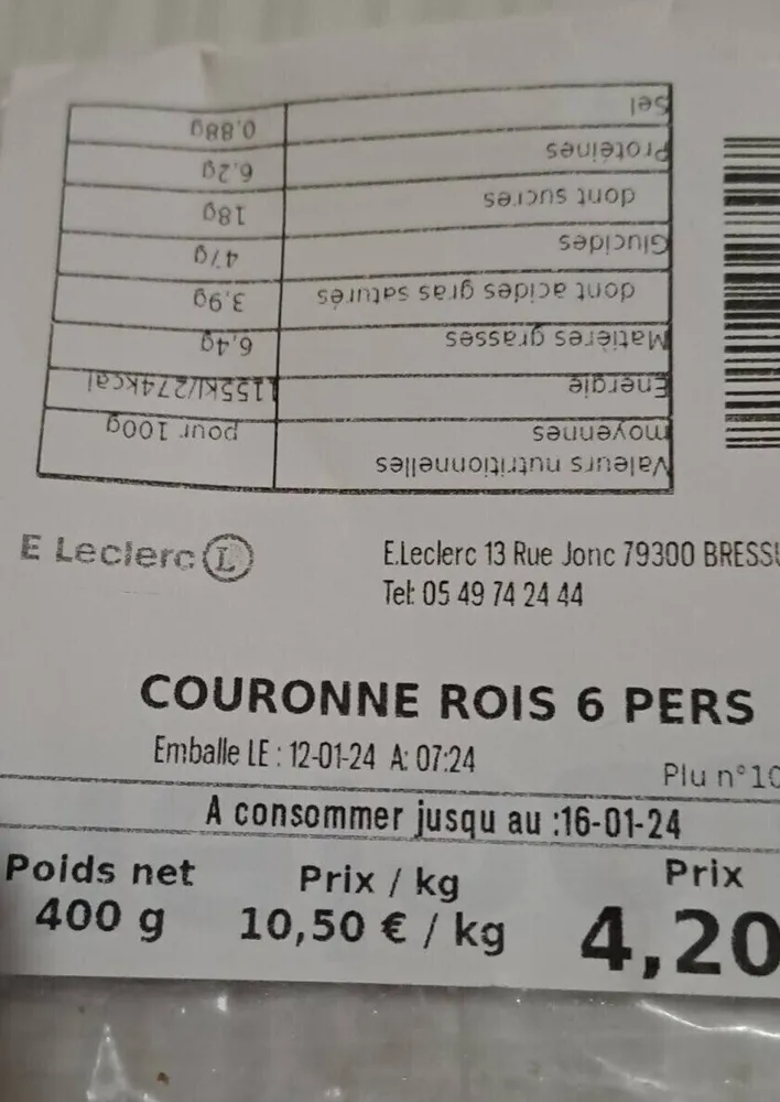 Couronne rois 6 pers