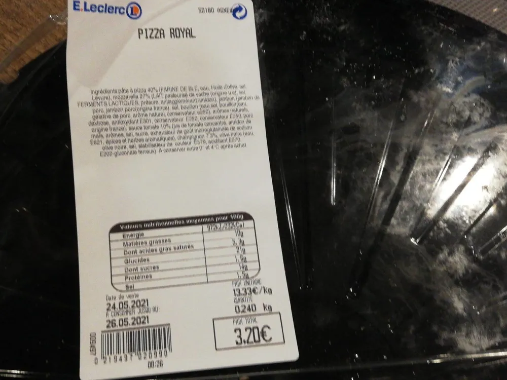 Pizza royal leclerc