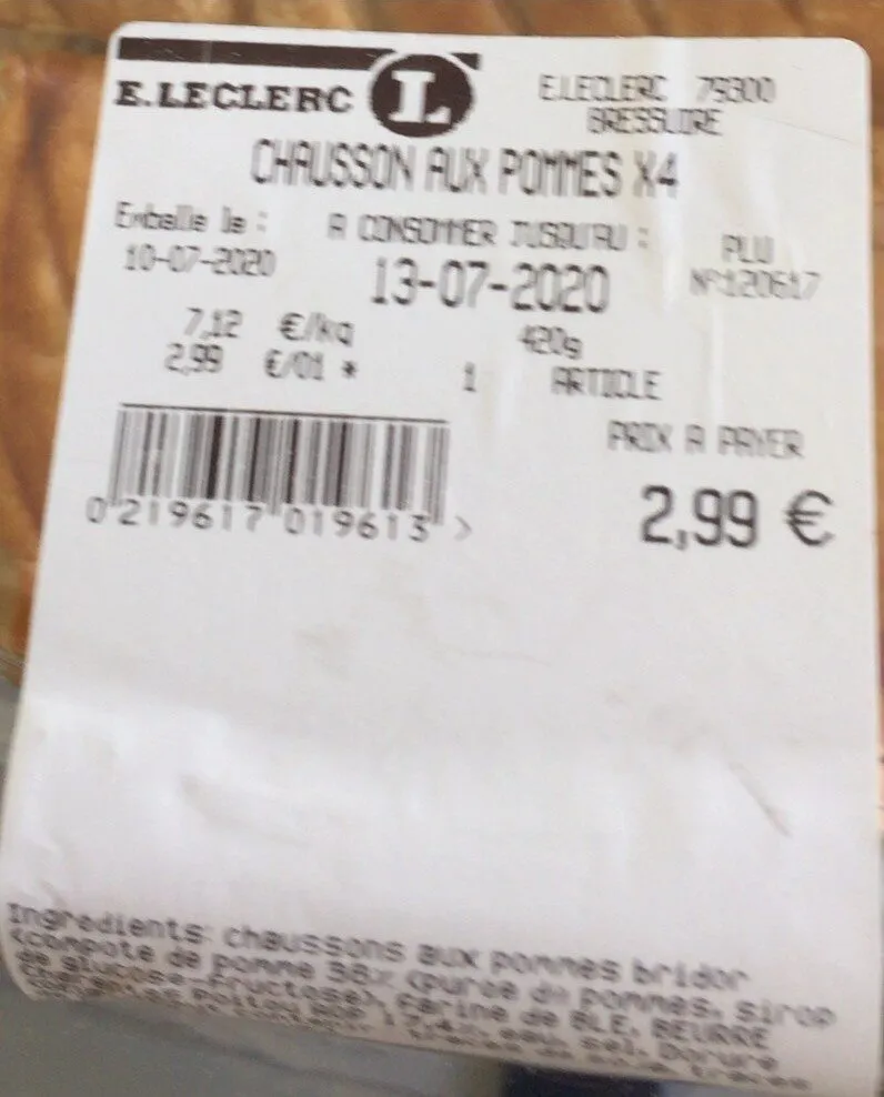 Chausson au pommes