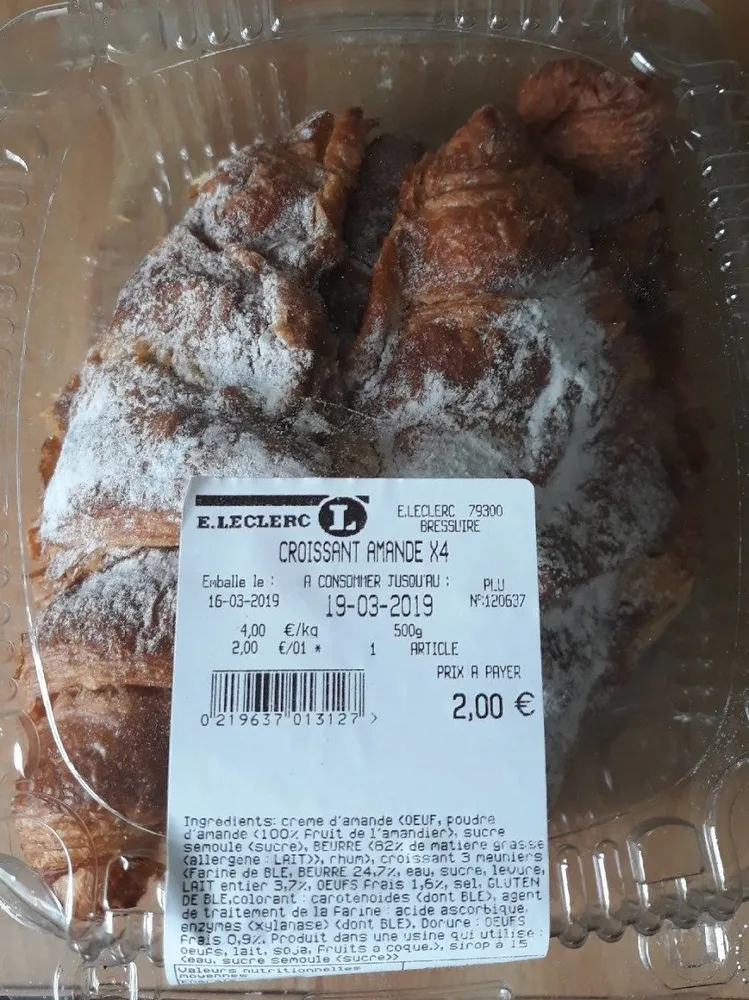 Croissant amandes