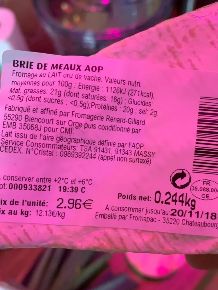 Brie de meaux aop