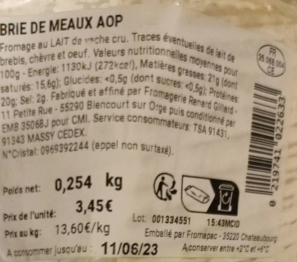 Brie de Meaux AOP