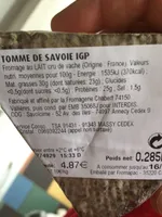 Tomme de Savoie IGP