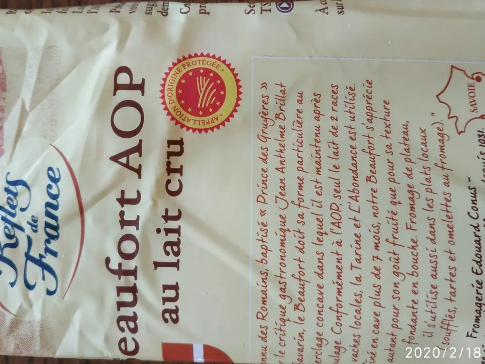 Beaufort AOP au lait cru