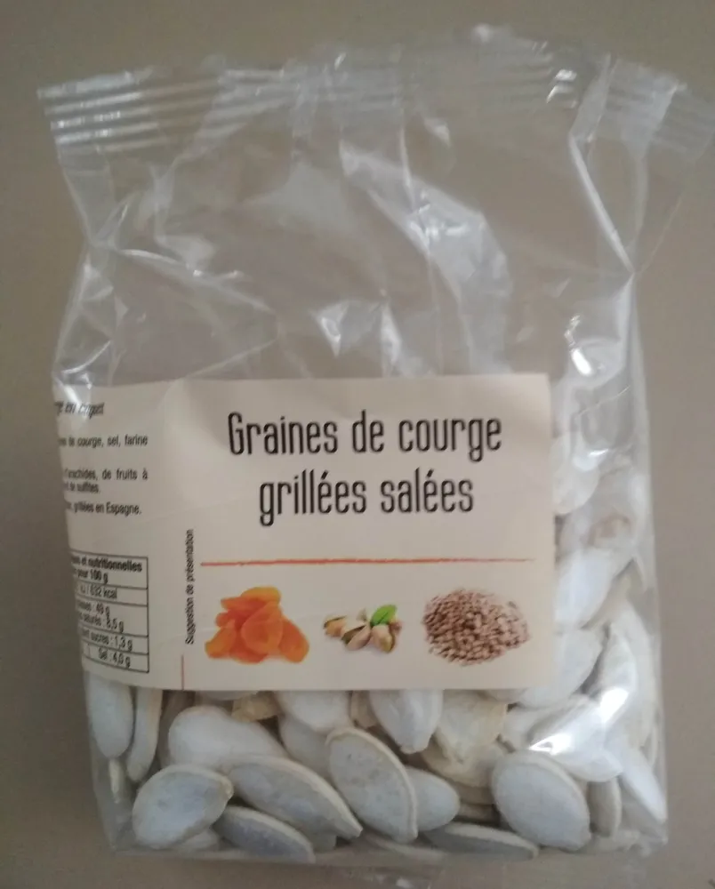 Graines de courge grillées salées