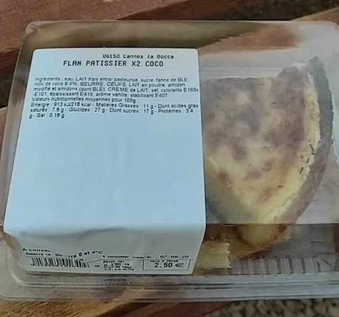 Flan pâtissier coco