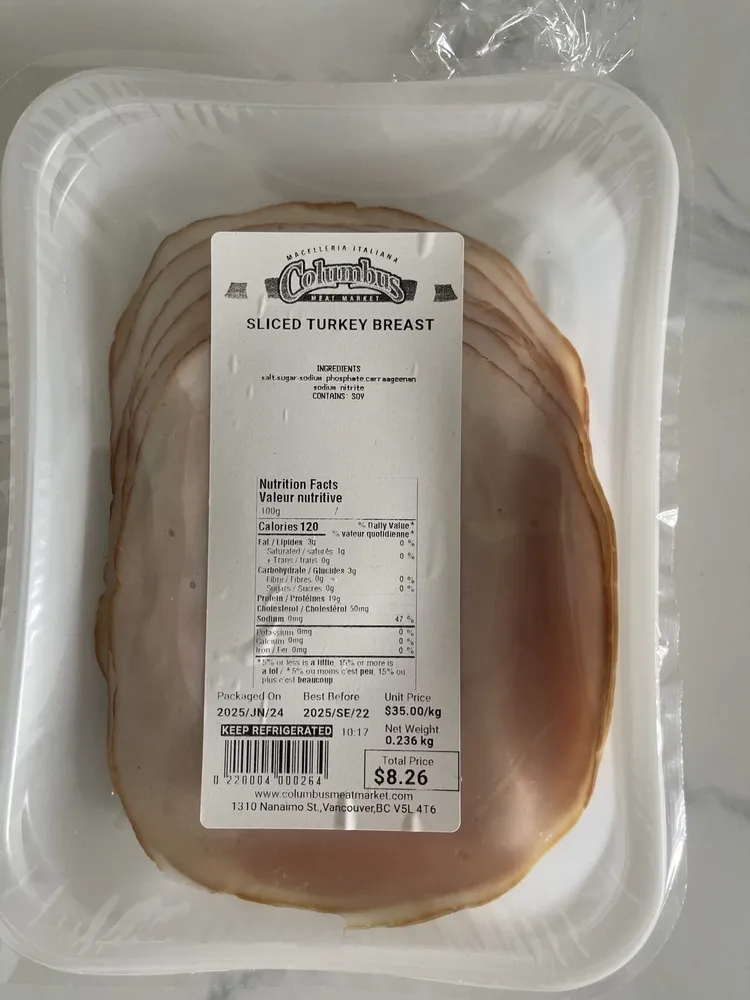 Sliced Turkey Breast