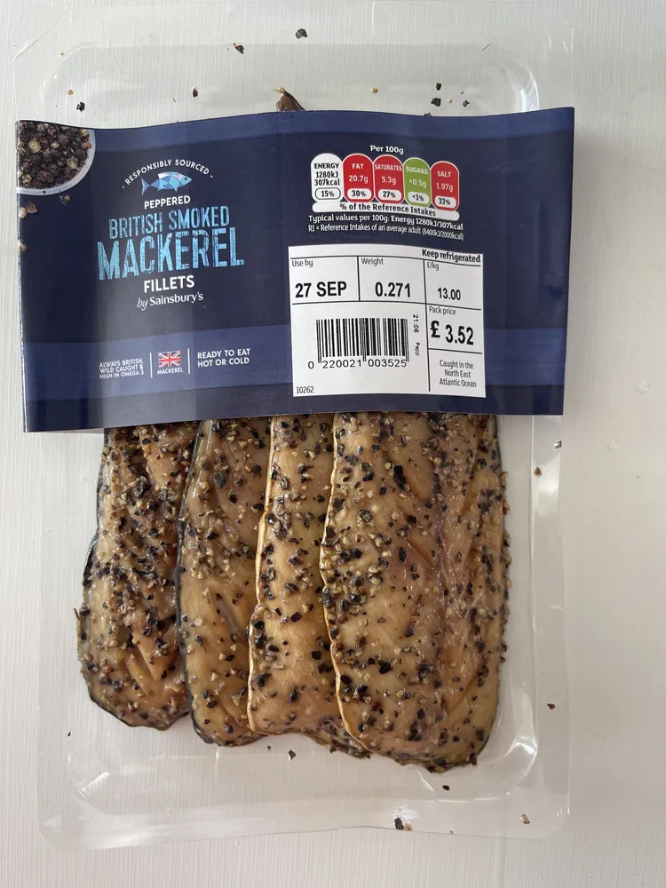 Peppered British Smoked Mackerel Fillets