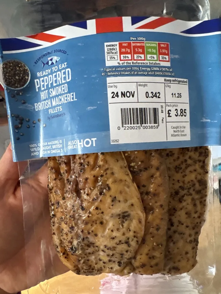 Peppered Hot Smoked Mackerel Fillets