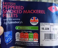 British Peppered Smoked Mackerel Fillets