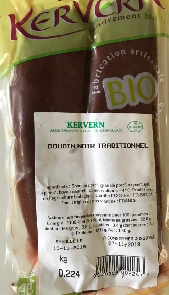 Boudin noir traditionnel