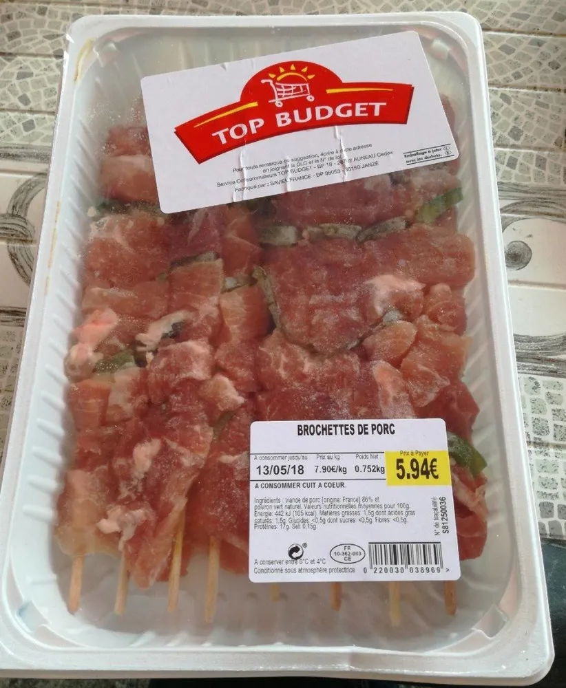 Brochettes de porc