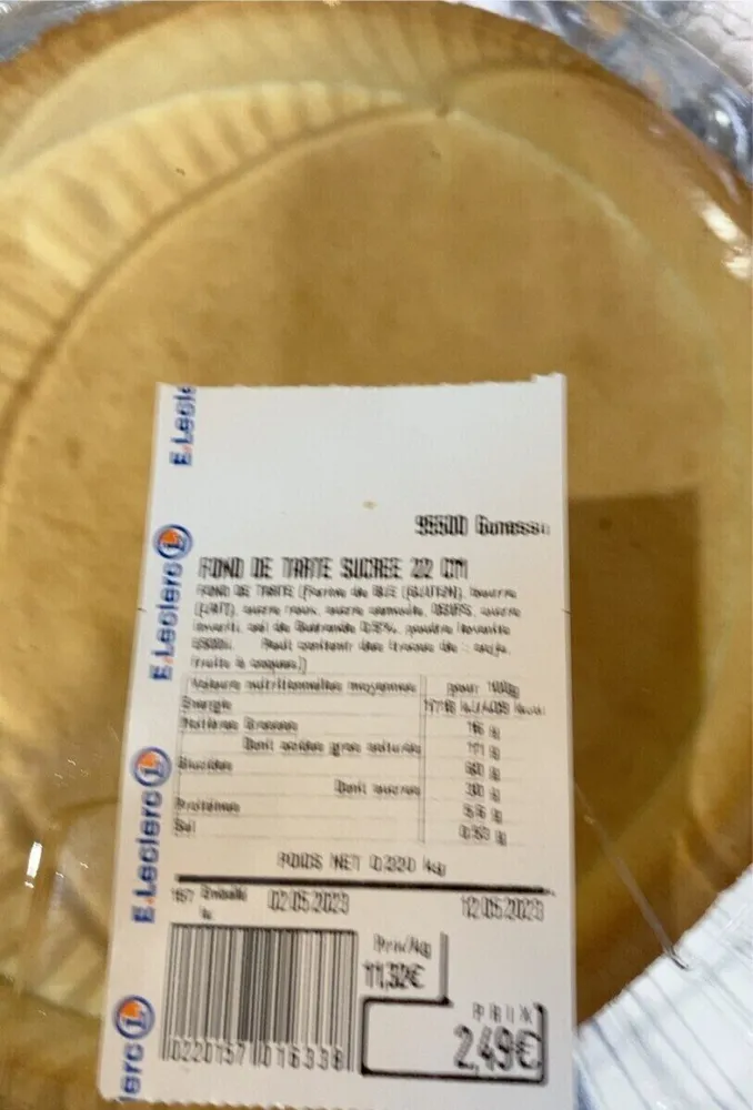 Fond de tarte