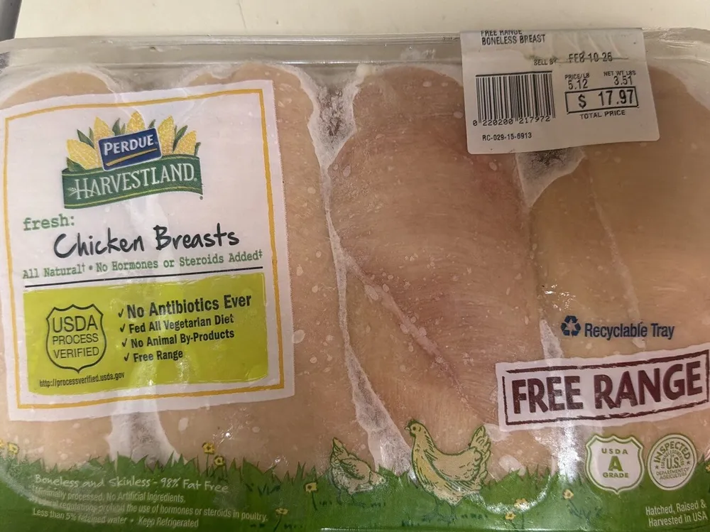 Free Range Chicken Breast (frozen)